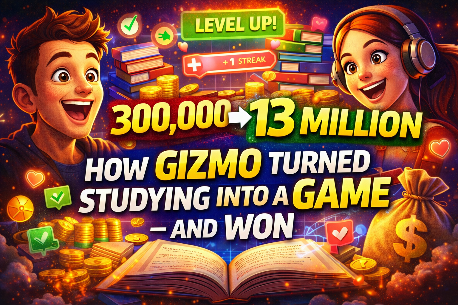 300,000 to 13 Million Users: How Gizmo Turned Studying Into a Game — And Won
